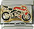 Italian Charms - Fits All 9mm Modular Bracelets - RED SUPERBIKE