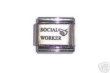 Italian Charms - Fits All 9mm Modular Bracelets - Laser - SOCIAL WORKER
