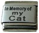 Italian Charms - Fits All 9mm Modular Bracelets - Laser - IN MEMORY OF MY CAT