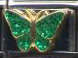 Italian Charms - Fits All 9mm Modular Bracelets - Enamel - GREEN GLITTER BUTTERFLY
