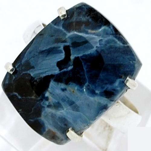 **HIGH QUALITY FACETED PIETERSITE** - CUT TO FLASH - 925 STERLING SILVER RING JEWELRY #8