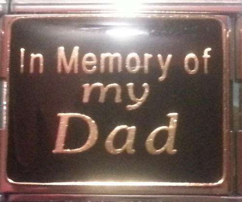 Mega Italian Charm OR Connector 18mm - IN MEMORY OF MY DAD - GREAT GIFT!!!!