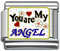 Italian Charms - Fits All 9mm Modular Bracelets - Enamel - YOU ARE MY ANGEL (D)