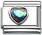Italian Charms - Fits All 9mm Modular Bracelets - Enamel - HEART ABALONE SHELL (D)