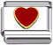 Italian Charms - Fits All 9mm Modular Bracelets - Enamel - RED HEART (D)