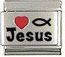 Italian Charms - Fits All 9mm Modular Bracelets - Enamel - RED JESUS WITH FISH (D)