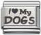 Italian Charms - Fits All 9mm Modular Bracelets - Laser - I HEART MY DOGS (D)