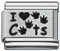 Italian Charms - Fits All 9mm Modular Bracelets - Laser - I HEART C "PAW PRINTS" TS (D)