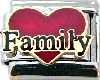 Italian Charms - Fits All 9mm Modular Bracelets - Enamel - HEART FAMILY