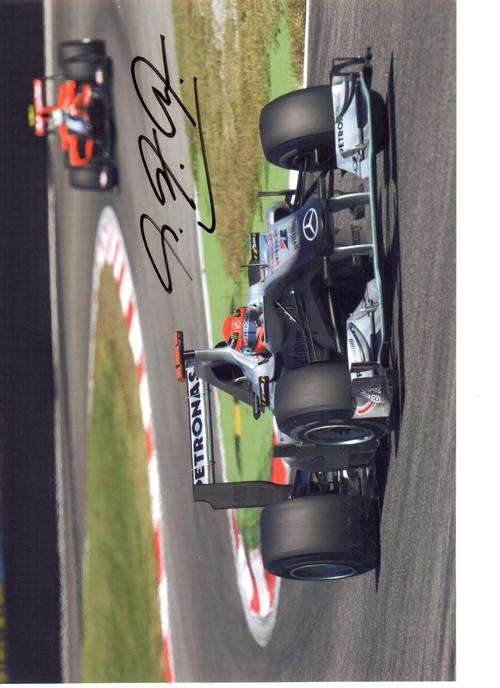 He Will NOT BE BACK So Possibly One of the Last - MICHAEL SCHUMACHER SIGNED A4 - REPRINT - O.C