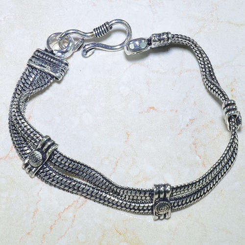 DISTINCT BALI DESIGNED 925 SILVER BRACELET 8" - E27622 J14
