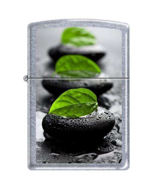 GENUINE Zippo Windproof Lighter  - ZEN STONES & LEAVES 0248 - IN STOCK IMPORTED FROM USA