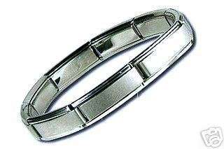 Italian Charms - 9mm SUPER LINK Starter Bracelet - 10 Links - Matte Silver