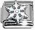 Italian Charms - Fits All 9mm Modular Bracelets - Enamel -  WHITE SNOWFLAKE (T)