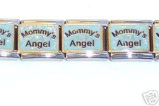 Italian Charms - Fits All 9mm Modular Bracelets - MOMMYS ANGEL (T)