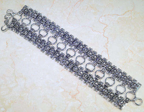 BEAUTIFULLY HANDCRAFTED BALI 925 SILVER BRACELET 8.25"