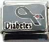 Italian Charms - Fits All 9mm Modular Bracelets - Enamel -  DIABETES (Z)