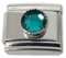 Italian Charms 9mm - Fits Nomination - Birthstone - MEDIUM ROUND - MAY - EMERALD GREEN