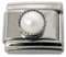 Italian Charms 9mm - Fits Nomination - Birthstone - MEDIUM ROUND - JUNE - WHITE