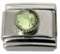 Italian Charms 9mm - Fits Nomination - Birthstone -MEDIUM ROUND - AUGUST - GREEN (SLIGHTLY SMALLER)