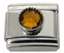 Italian Charms 9mm - Fits Nomination - Birthstone -MEDIUM ROUND - NOVEMBER - ORANGE