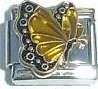 Italian Charms 9mm - Fits Nomination - Birthstone - BUTTERFLY - NOVEMBER - ORANGE