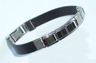 Italian Charms & Bracelets - 9mm BLACK JELLY Bracelet - 5 LINKS