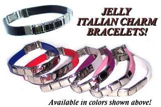 Italian Charms & Bracelets - 9mm TRANSLUCENT JELLY Bracelet - 5 LINKS