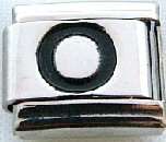 Italian Charms - Fits All 9mm Modular Bracelets - Non Laser - Letters - NON LASER BLACK O