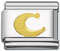 Italian Charms - Fits All 9mm Modular Bracelets - Letters - STYLE 2 GOLD C