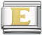 Italian Charms - Fits All 9mm Modular Bracelets - Letters - STYLE 2 GOLD E