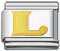 Italian Charms - Fits All 9mm Modular Bracelets - Letters - STYLE 2 GOLD L