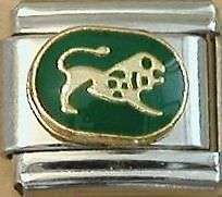 Italian Charms - Fits All 9mm Modular Bracelets - Enamel - Green Zodiac - LEO