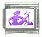 Italian Charms - Fits All 9mm Modular Bracelets - Enamel - Zodiac - VIRGO