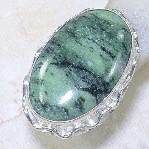 DISTINCT RUBY ZOISITE NATURAL GEMSTONE 925 SILVER RING #6.75