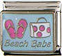 Italian Charms - Fits All 9mm Modular Bracelets - Enamel - BEACH BABE