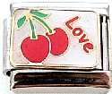 Italian Charms - Fits All 9mm Modular Bracelets - Enamel -  FRUITS OF THE SPIRIT - LOVE (Z)