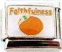 Italian Charms - Fits All 9mm Modular Bracelets - Enamel -  FRUITS OF THE SPIRIT - FAITHFULNESS (Z)