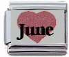 Italian Charms - Fits Nomination - Enamel - Birthstone - HEART JUNE