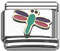 Italian Charms - Fits All 9mm Modular Bracelets -  MULTI COLOURED DRAGONFLY (B)
