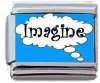 Italian Charms - Fits All 9mm Modular Bracelets - Enamel - IMAGINE WITH CLOUD (Z)