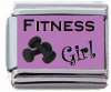 Italian Charms - Fits All 9mm Modular Bracelets - Enamel - FITNESS GIRL (Z)