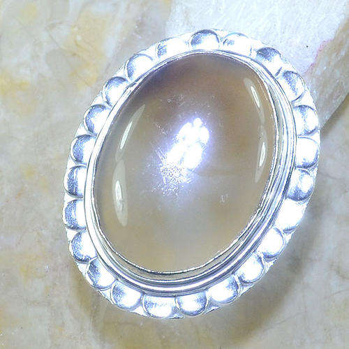 "R10 SPECIAL" WHAT A STUNNER - AGATE NATURAL GEMSTONE 925 SILVER RING #6.5