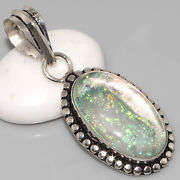 PHENOMENAL AMMOLITE NATURAL GEMSTONE 925 SILVER PENDANT 1.75"