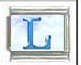 Italian Charms - Fits All 9mm Modular Bracelets - Letters - BLUE L (HAS WHITE BACKGROUND)