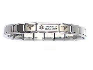 PERSONALIZED 9mm YOUR CHOICE MEDICAL CONDITION FULL BRACELET