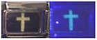 Italian Charms 9mm - Fits Nomination - Enamel - GLOW IN THE DARK - CROSS (T)
