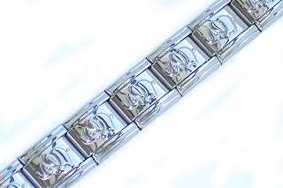 Italian Charms & Bracelets - 9mm SHINY Starter Bracelet with LUCKY ELEPHANT - 18 Links