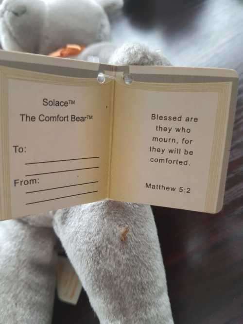THE HOLY BEAR COLLECTION - Immaculate As New - SOLACE - THE COMFORT BEAR