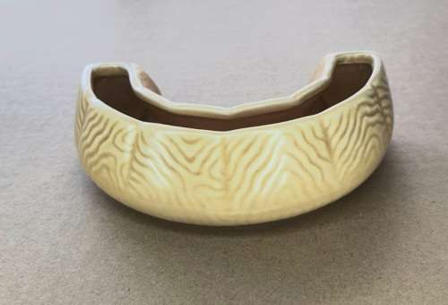 Beautiful Original Vintage camel coloured SylvaC half circle Posy Vase 1964 - Marked